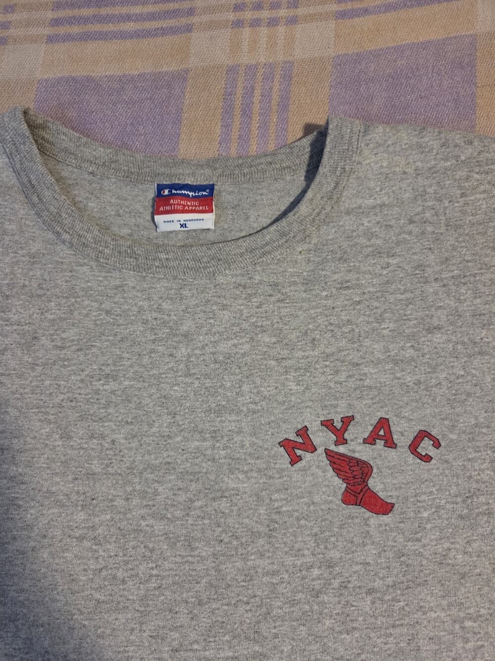 Vintage NYAC T Shirt New York Athletic Club VTG Size XL 90s Champion Foot NYC